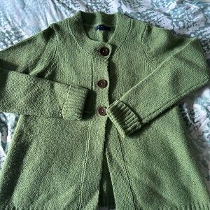 BODEN: Size Medium Pretty Green 3 Button Cardigan Warm